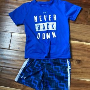 Under Armour shorts and shirt 4T